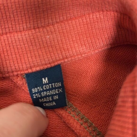 Tommy Bahama orange quarter zip pullover size M - Picture 7 of 7